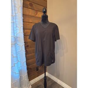 Urbane Performance Scrub Top – Black, Size XL – V-Neck – Excellent Condition